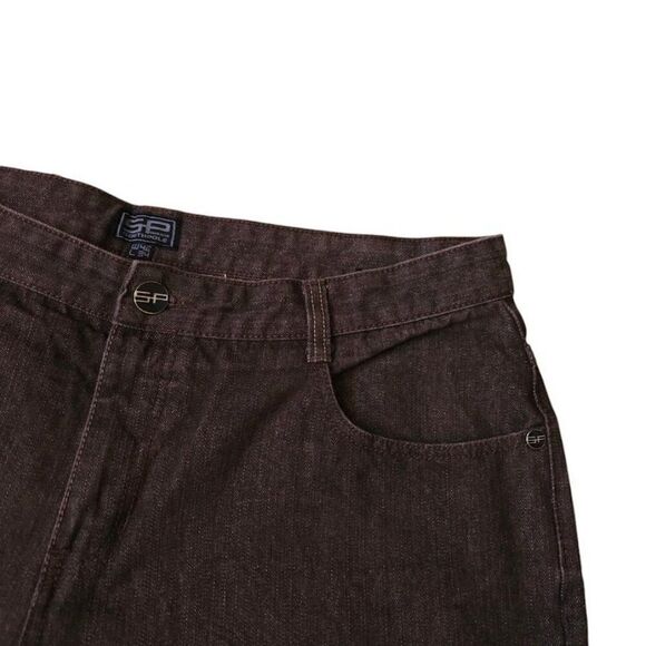 Vintage Southpole Jeans Mens Size 42x32 Brown Y2K Wide Leg Baggy Skater - Picture 3 of 7